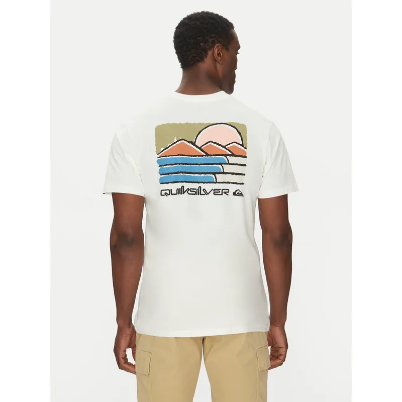 Quiksilver T-Shirt EQYZT08038 Εκρού Regular Fit