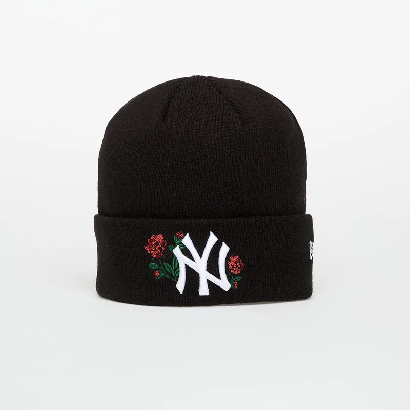 Καπέλο New Era Knit Medium Wmns MLB Sequin Rose New York Yankees Beanie Black Universal