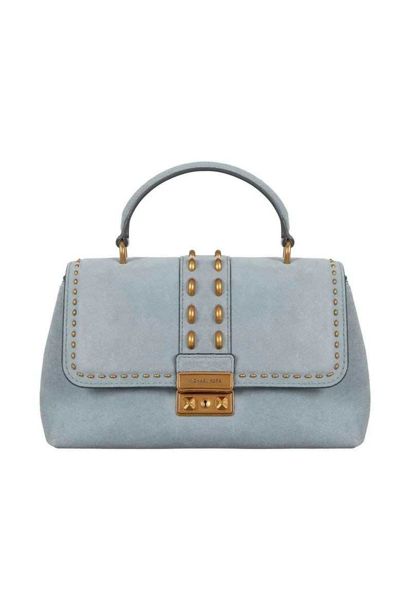 Michael Kors γυναικεία suede τσάντα χειρός/crossbody "Tribeca Medium" - 30S6A2RS2S Μπλε Ανοιχτό