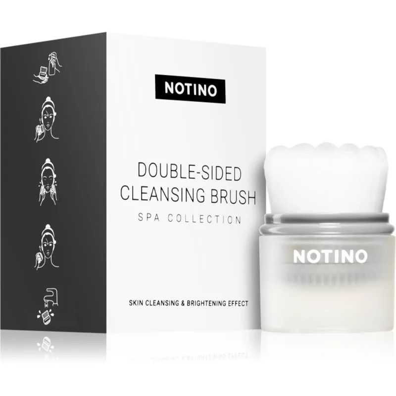 Notino Spa Collection Double-sided cleansing brush καθαριστική βούρτσα για την επιδερμίδα Grey