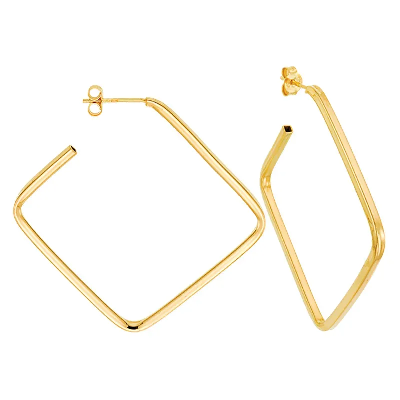 Επίχρυσοι Square κρίκοι 925 Vogue Daily Earrings 9170201 9170201 Ασήμι