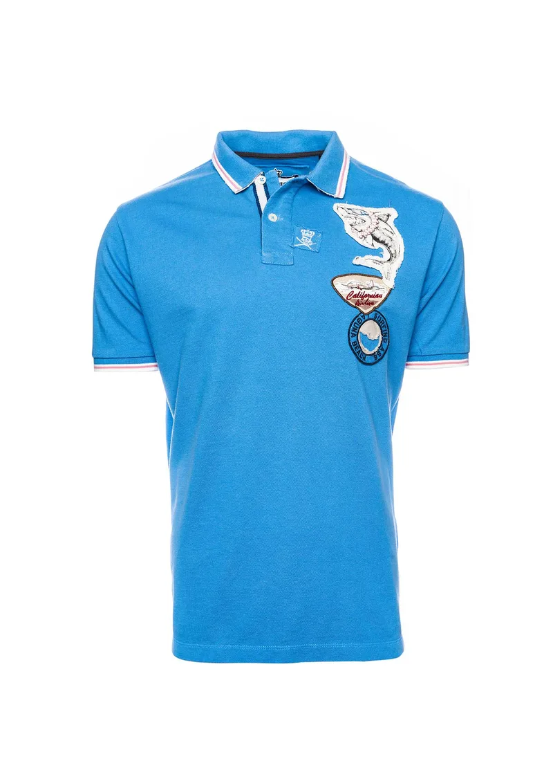 La Tortuga Pique Polo μπλούζα σε Regular γραμμή - 11E6100U440SE01 5040 Azzurro