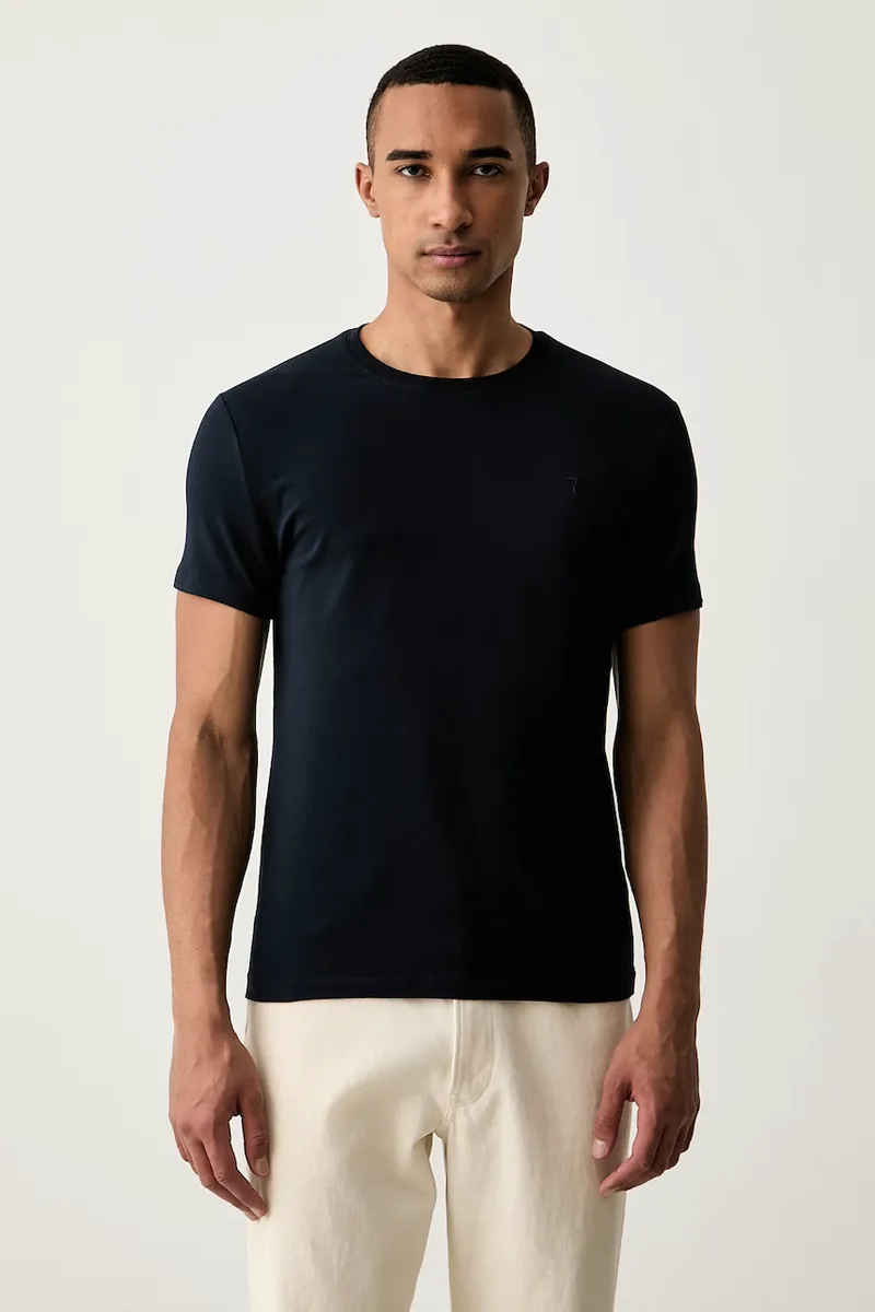 Trussardi t-shirt ανδρικό βαμβακερό με ελαστάν