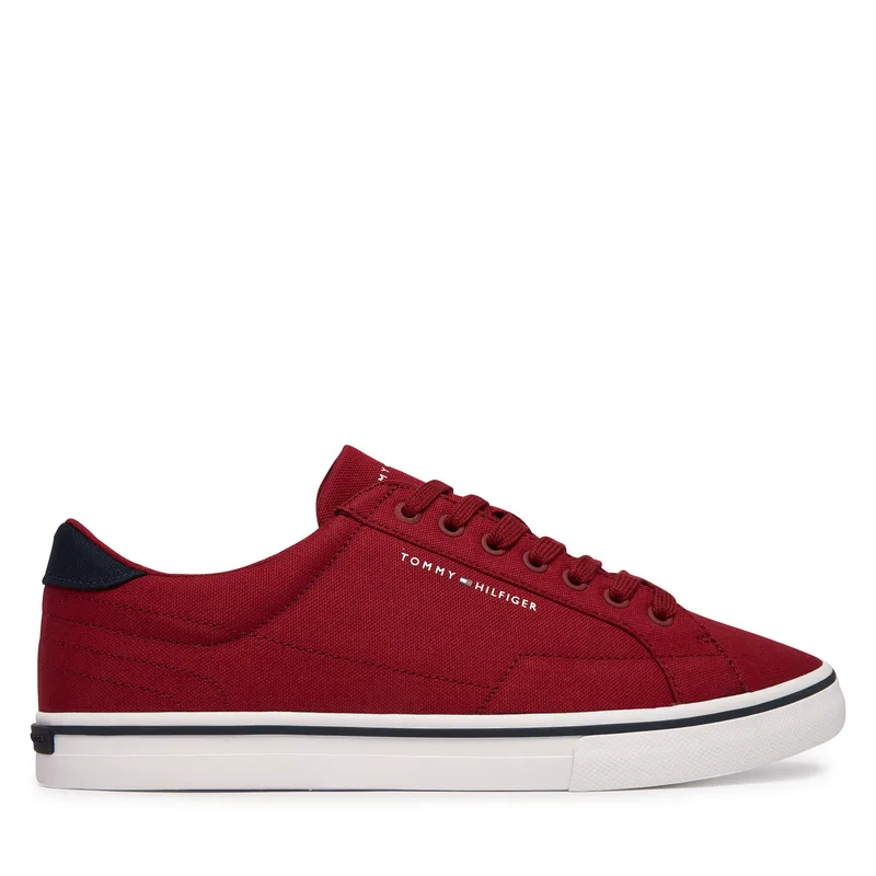 Πάνινα παπούτσια Tommy Hilfiger Vulc Core Long Lace FM0FM05688 Μπορντό