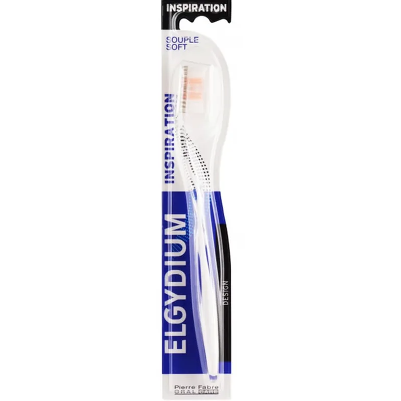 Elgydium Inspiration Soft Χειροκίνητη Μαλακή Οδοντόβουρτσα για Άνετο Καθαρισμό & στα πιο Δύσκολα Σημεία 1 Τεμάχιο - Άσπρο