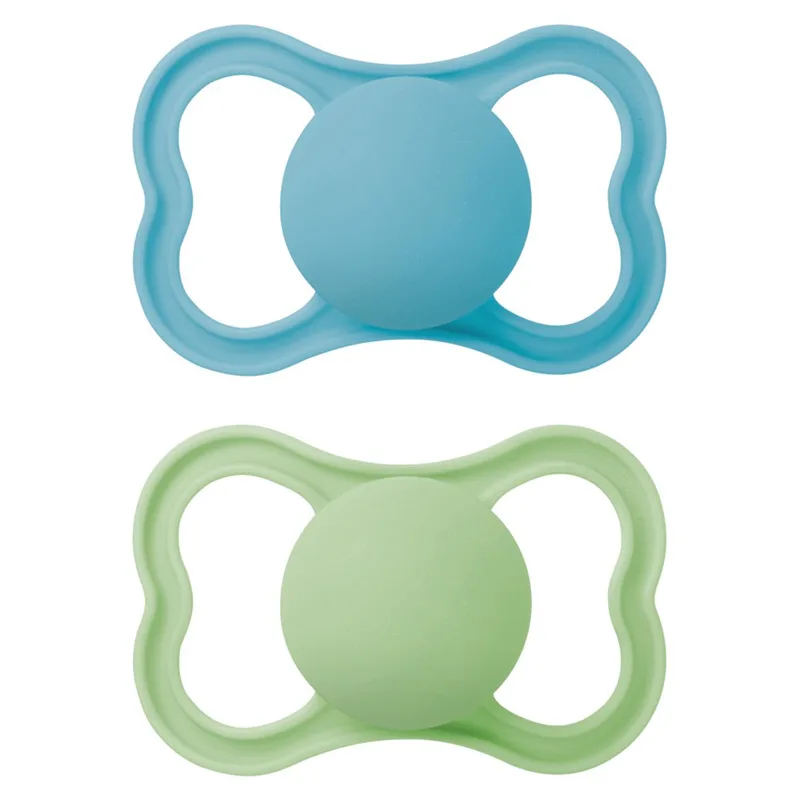 Mam Supreme Silicone Soother 6-16m Κωδ 245SBc Ορθοδοντική Πιπίλα Σιλικόνης με Θήκη Μεταφοράς 2 Τεμάχια - Μπλε / Πράσινο