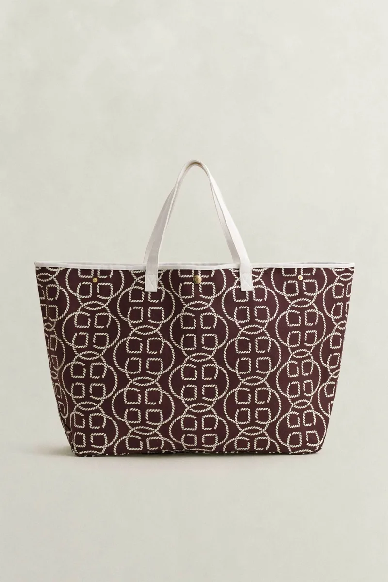 Gant γυναικεία canvas τσάντα θαλάσσης με σχέδιο - 4975139 Καφέ Σκούρο