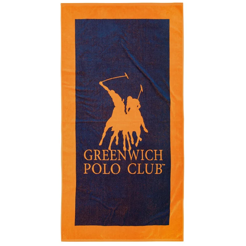 Πετσέτα Θαλάσσης Greenwich Polo Club 4003 Blue- Πορτοκαλί 90x180