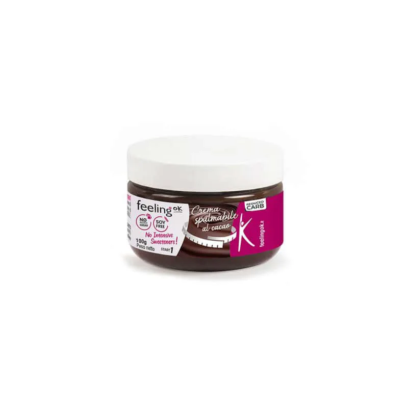 FeelingOk Πρωτεϊνική Κρέμα Σοκολάτας Low Carb Keto-Friendly -100g