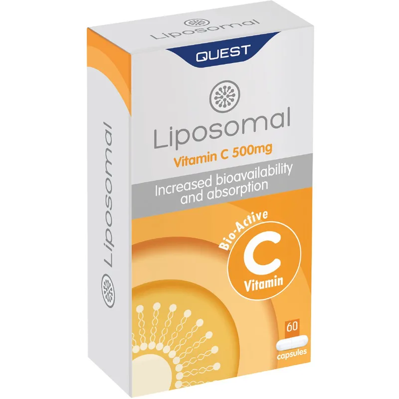 Quest Liposomal Vitamin C 500mg Συμπλήρωμα Διατροφής Βιταμίνης C Λιποσωμικής Μορφής Αυξημένης Απορρόφησης & Βιοδιαθεσιμότητας για την Ενίσχυση του Ανοσοποιητικού με Αντιοξειδωτικές Ιδιότητες 60caps