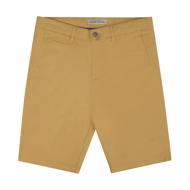 Elegant Βερμούδα Chinos Μουσταρδί (Modern Fit)
