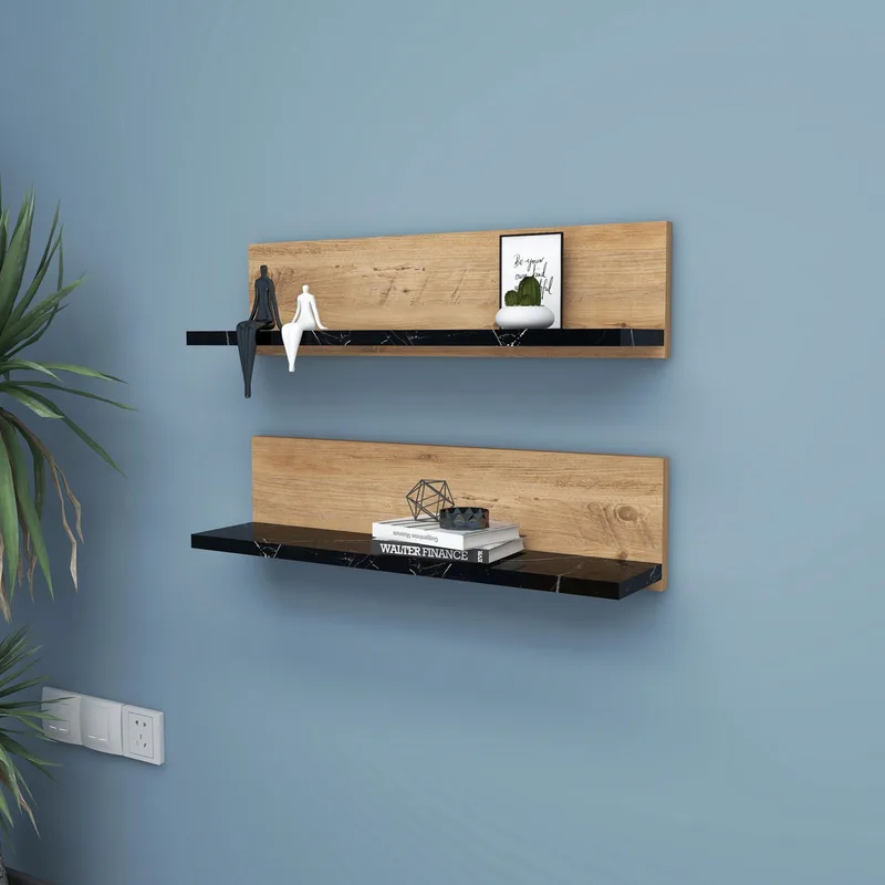 Ράφι Τοίχου Shelf - Black 854Kln4404 (60x15x13)
