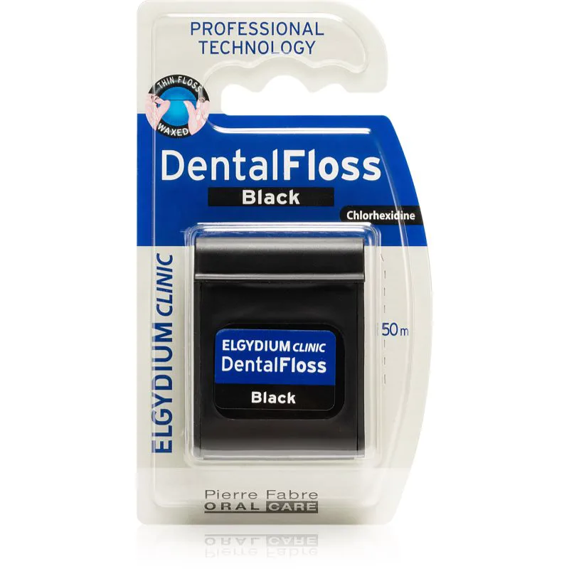 Elgydium Clinic DentalFloss οδοντικό νήμα Black