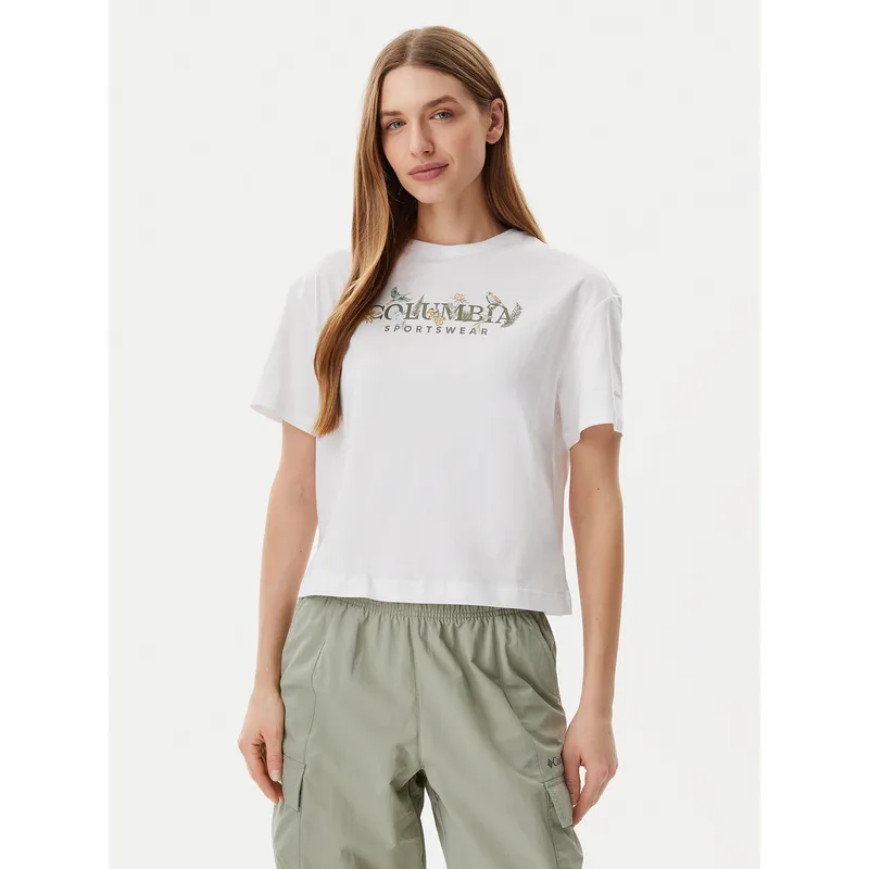 Columbia T-Shirt Rolling Bend™ 2119991 Λευκό Regular Fit