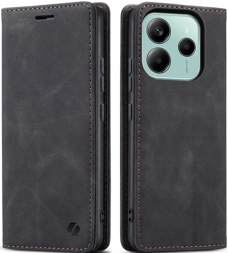 Θήκη Xiaomi Redmi Note 14 5G Spacecase Wallet Πορτοφόλι - Black (5905719117054)