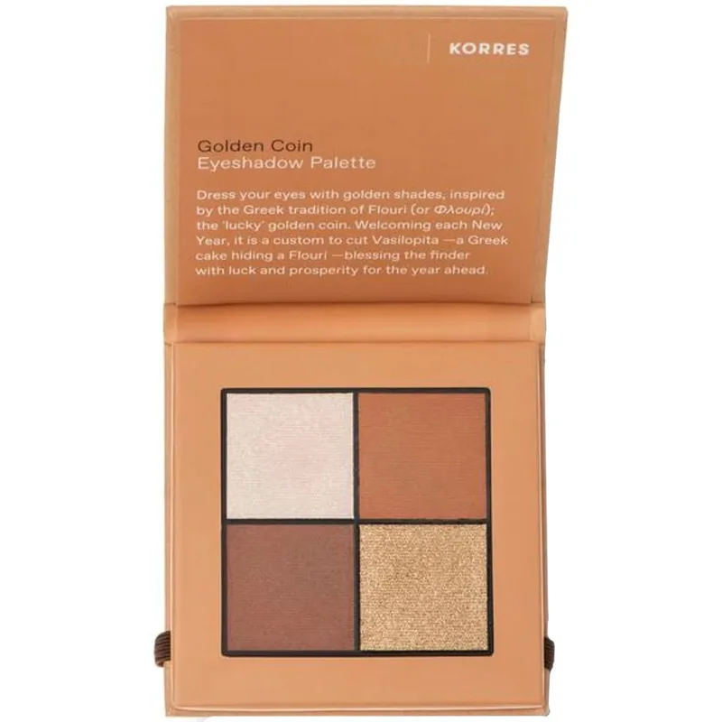 Korres Eyeshadow Palette Τετραπλή Παλέτα Σκιών με Πλούσιο Χρώμα για Έντονο Αποτέλεσμα 5g - Golden Coin