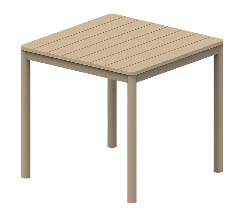 Taupe Τραπέζι Πολυπροπυλένιου Με UV Προστασία 80 x 80cm