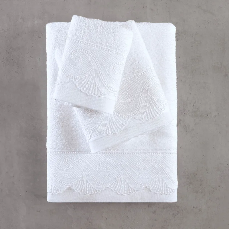 Σετ πετσέτες 3 τεμ. HYPATIA WHITE, RYTHMOS HOME