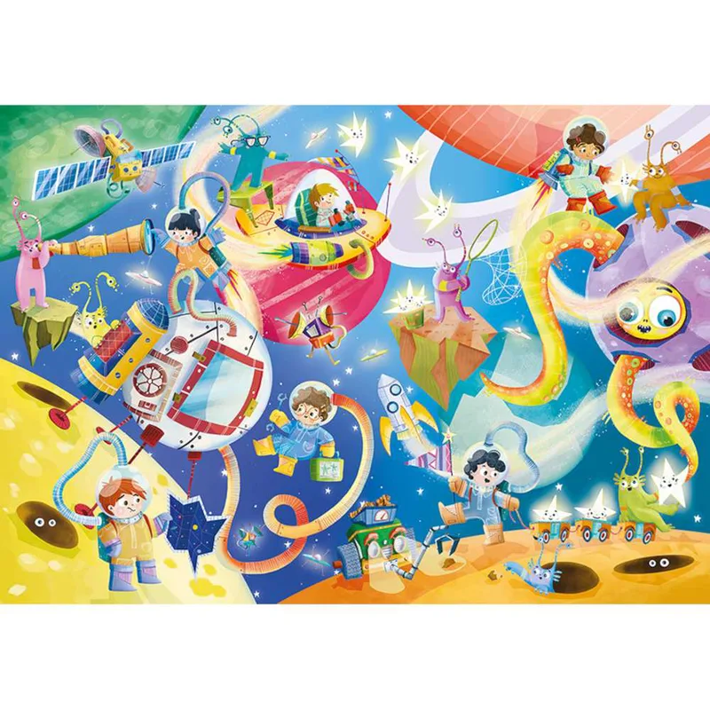 Ludattica Giant Puzzle In Space 100x70cm 48pcs