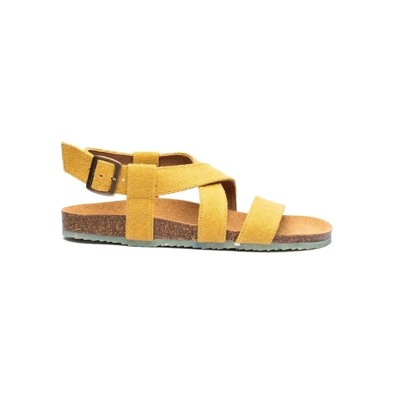 Σανδάλια χωρίς τακούνι Zouri Sand Sun - Mustard
