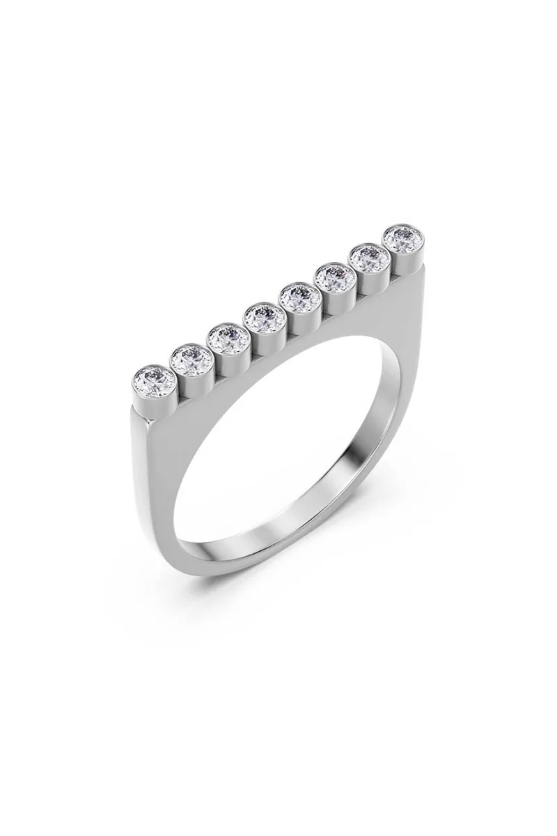 EDBLAD γυναικείο δαχτυλίδι "Twiggy CZ Steel M" - 127907-M