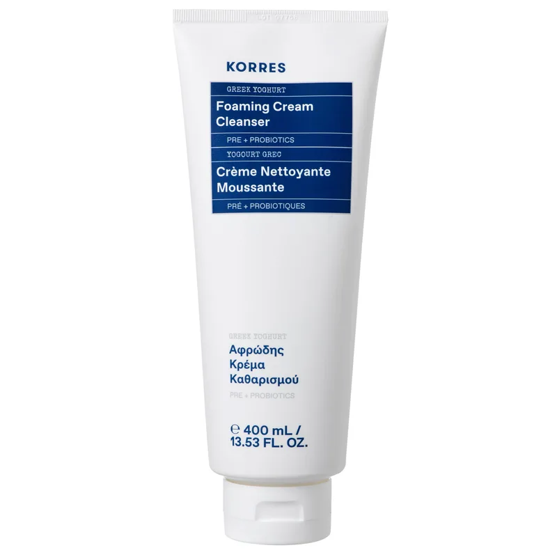 Korres Greek Yoghurt Foaming Cream Cleanser Αφρώδης Κρέμα Καθαρισμού με Ελληνικό Γιαούρτι 400ml
