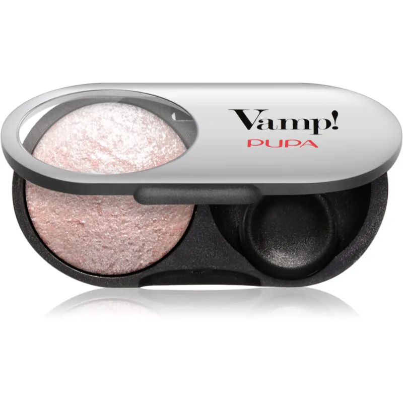 PUPA Milano Vamp! Radiant Baked Eyeshadow μακράς διαρκείας λαμπερές σκιές ματιών απόχρωση 208 Ballerina Ροζ - WET & DRY 1 γρ