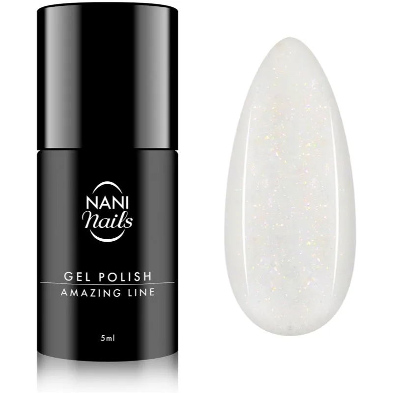 NaniNails NANI Amazing Line τζελ βερνίκι νυχιών απόχρωση Shimmer White 5 ml