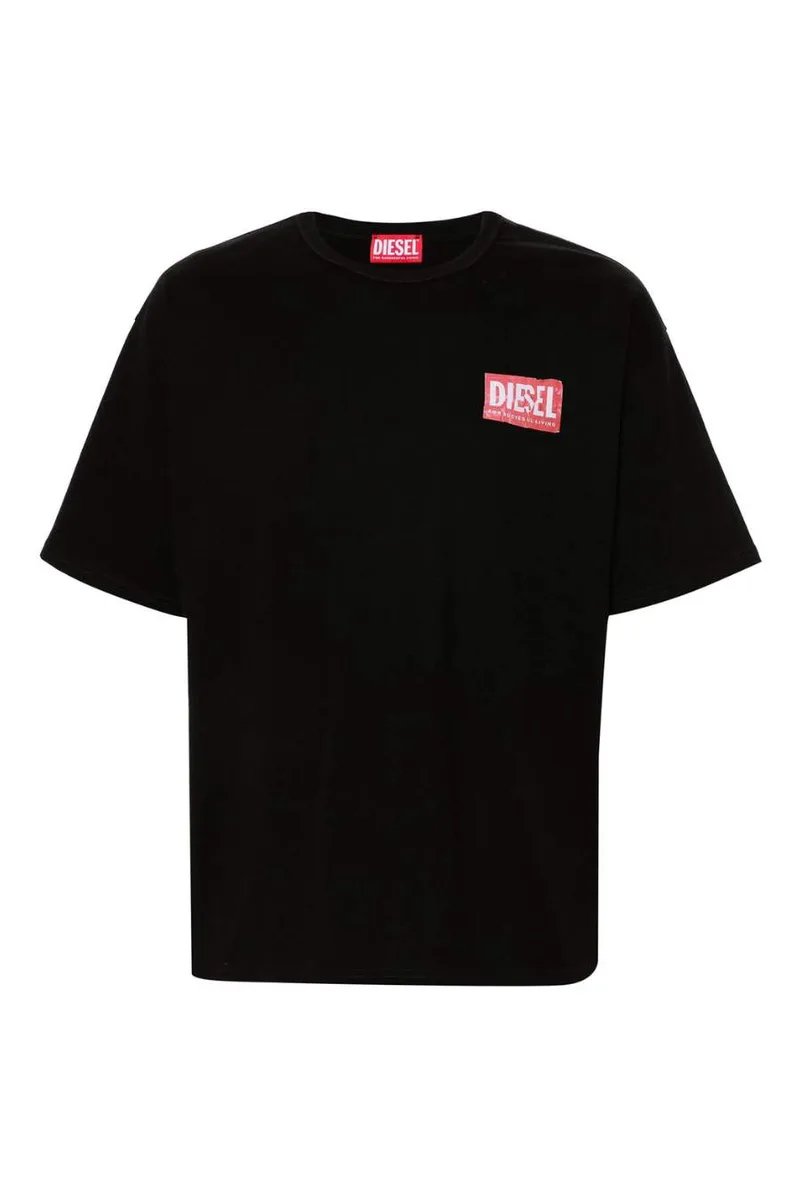 DIESEL T-Shirts Ανδρικά T-BOXT-Q15 - ΜΑΥΡΟ-A15012-0AKAK-9XX-BLACK
