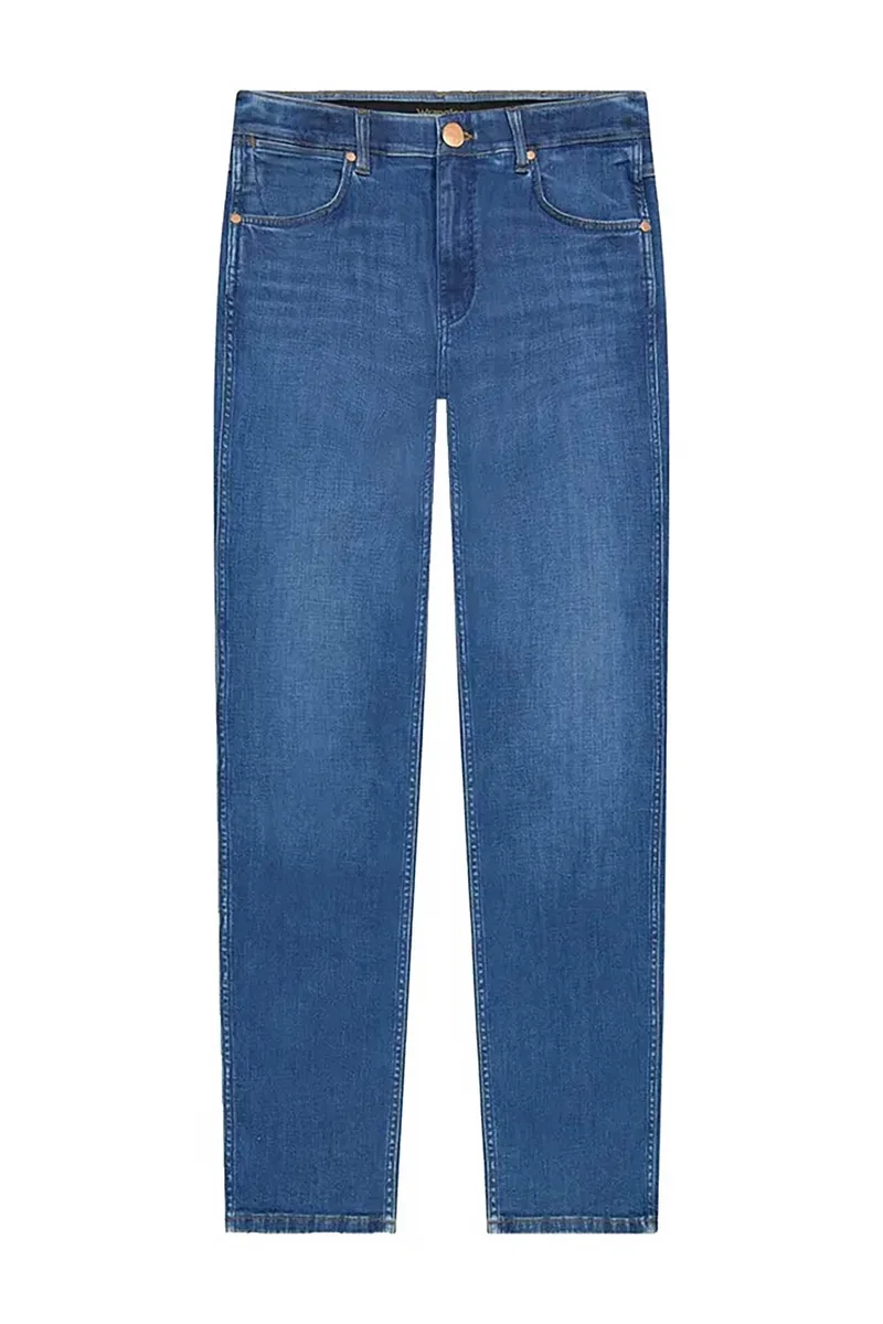 Wrangler® ανδρικό τζιν παντελόνι πεντάτσεπο Straight Fit "Greensboro" - 112378875 Denim Blue