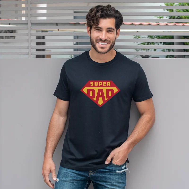 SuperDAD - Organic Vegan T-Shirt Unisex - Μαύρο - L