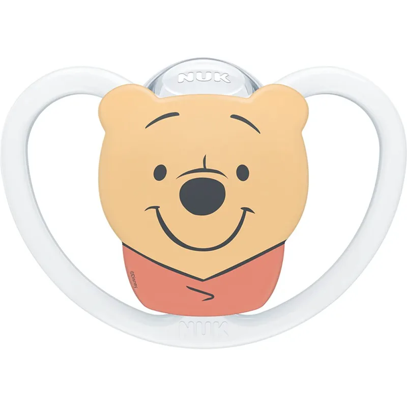 Nuk Perfect Match Air Silicone Soother 0-6m Ορθοδοντική Πιπίλα Βρεφών με Απαλή Θηλή, Σχεδιασμός που Εξαερίζεται Πολύ Καλά & με Θήκη Αποστείρωσης, 1 Τεμάχιο - Winnie The Pooh Λευκό