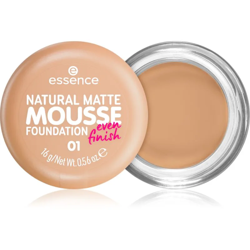 essence NATURAL MATTE MOUSSE αφρώδες μεικ απ απόχρωση 01 16 γρ