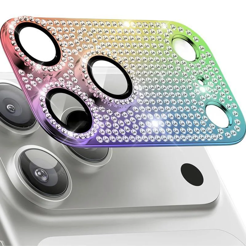 Orso Full Cover 9H Camera Protector Diamonds Colorfull iPhone 17 Pro Max