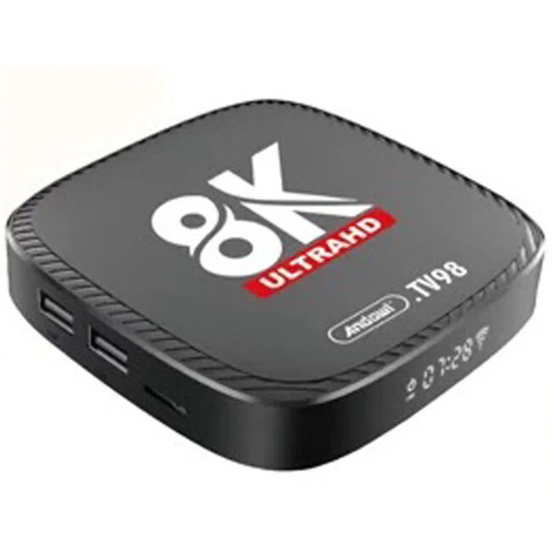 Andowl TV Box TV98 8K UHD με WiFi USB 2.0 4GB RAM και 64GB Αποθηκευτικό Χώρο με Λειτουργικό Android 12.0