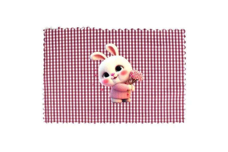 Σουπλά Φαγητού Dimcol Cute Bunny 37 35X50 Μπορντό