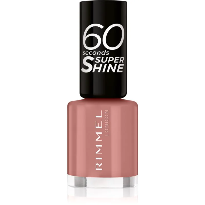 Rimmel 60 Seconds Super Shine βερνίκι νυχιών απόχρωση 230 Mauve To The Music 8 ml