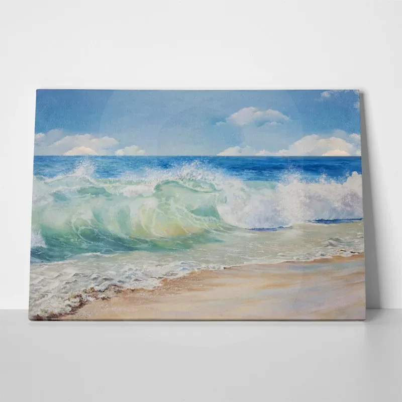 OUTLET Πινακας σε καμβά BEACH WAVES 120cm x 80cm