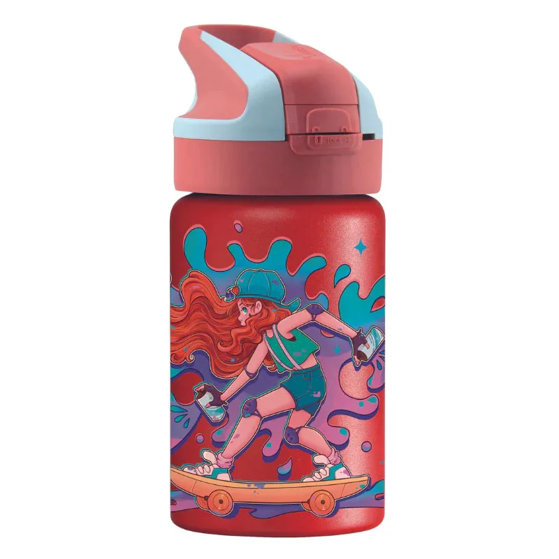 Παγούρι - Θερμός 350ml Με Καλαμάκι Laken Skate