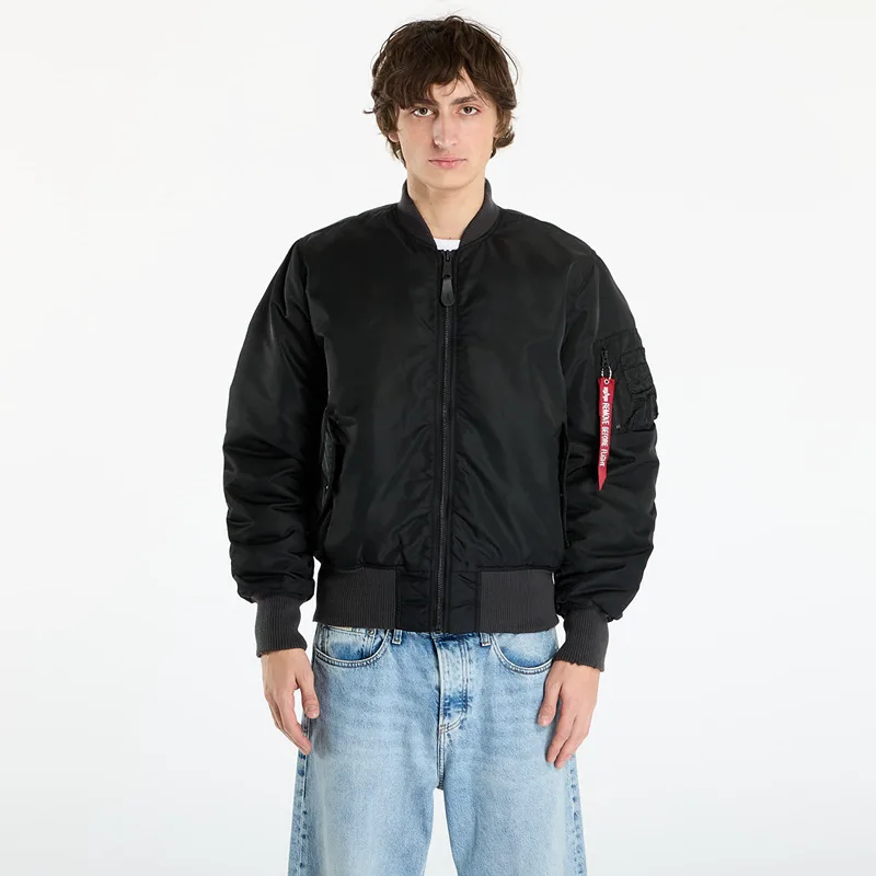 Μπουφάν Alpha Industries MA-1 Distressed Black L
