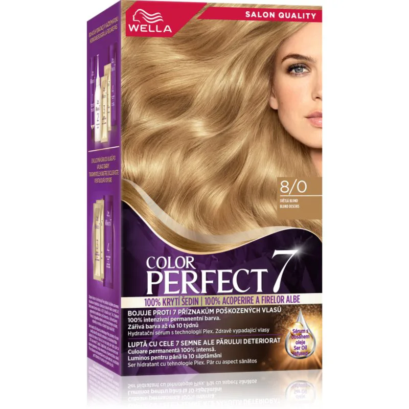 Wella Color Perfect βαφή μαλλιών απόχρωση 8/0 Light Blonde 1 τμχ