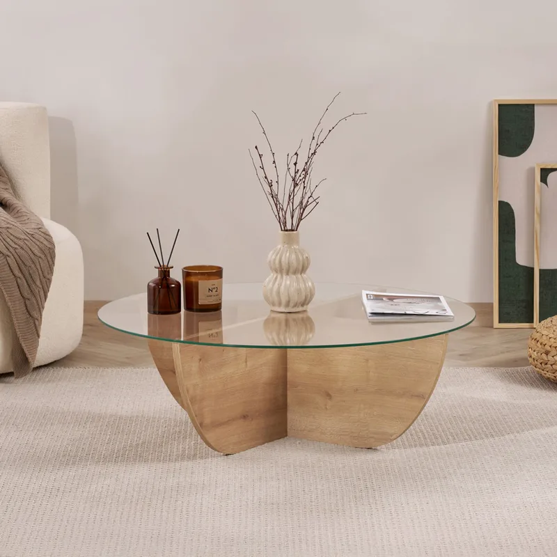 Τραπεζάκι Σαλονιού Liya - Sapphire Oak 668Nrd1126 (90x30x90 cm)