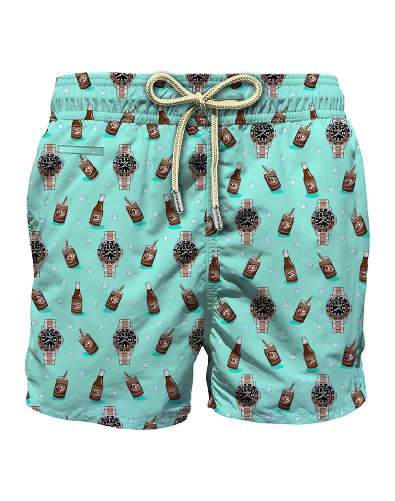 MC2 LIGHTING MICRO FANTASY-SWIMSHORT-BEER O CLOCK 56 LIG0003-07900L-07900L Aqua