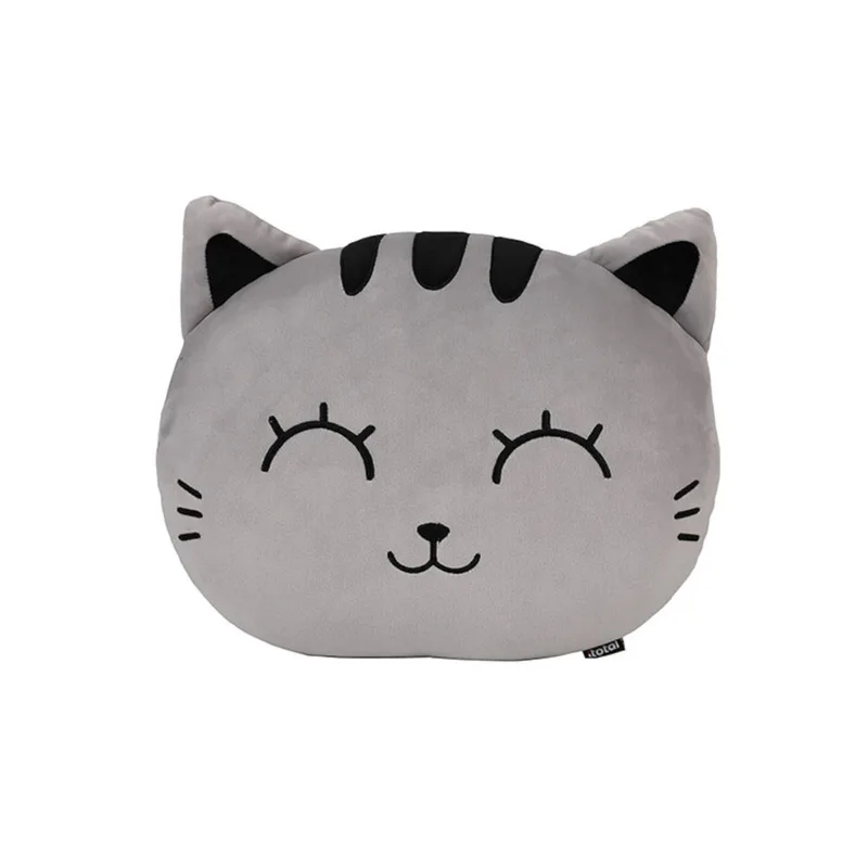 Aπαλό Λούτρινο Μαξιλάρι i-Total XL2206C Head Grey Cat 40x30x15cm