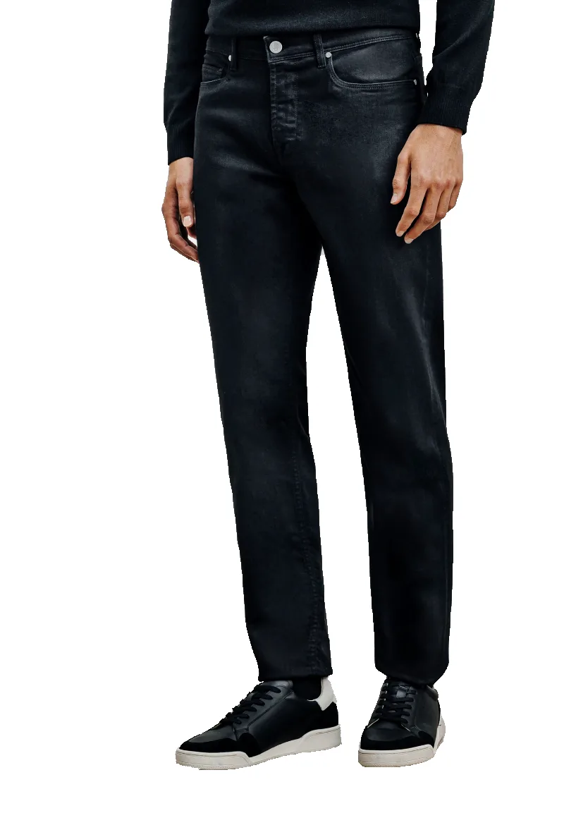 ΑΝΔΡΙΚΟ ΠΑΝΤΕΛΟΝΙ IZAC JEAN DROIT TEANA DENIM ΚΑΝΟΝΙΚΗ ΓΡΑΜΜΗ (REGULAR FIT) ΜΑΥΡΟ
