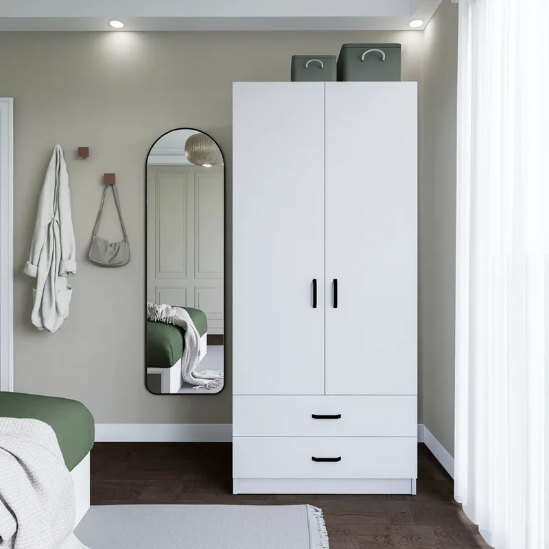 Ντουλάπα Ρούχων Yaman 1600-042 - White 350Mwd1114 (80x182x47 cm)