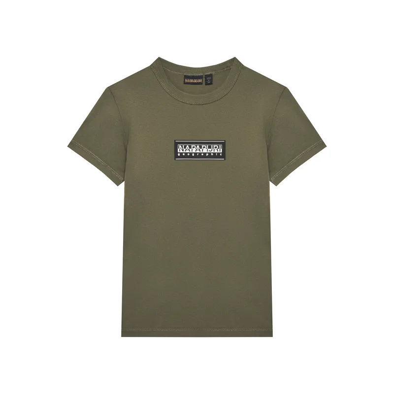 Napapijri T-Shirt S-Chamois NP0A4HYL D Πράσινο Regular Fit