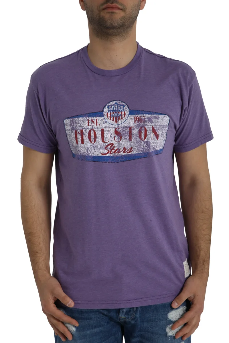 Μπλούζα Κοντομάνικη Retro Brand Houston RB130HST01-purple Ανδρικό
