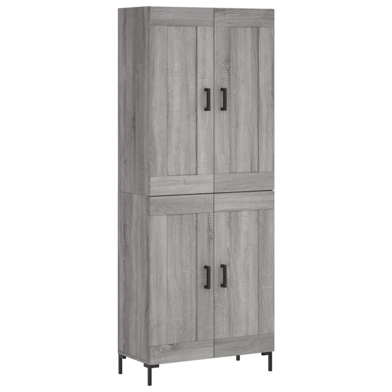 vidaXL Ντουλάπι Γκρι Sonoma 69,5 x 34 x 180 εκ. Επεξεργασμένο Ξύλο