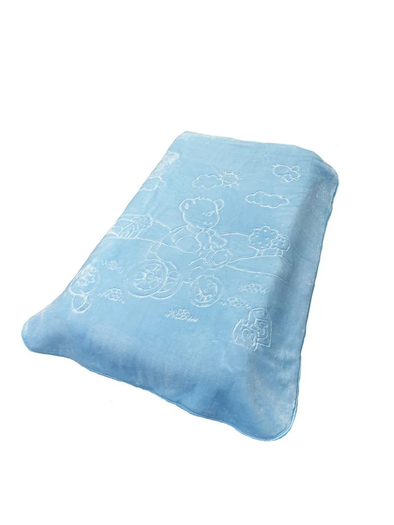 Κουβέρτα Κούνιας Βελουτέ Polyester 110x140εκ. Bicycle Bear 16 Blue DimCol (Ύφασμα: Polyester, Χρώμα: Μπλε, Μέγεθος: Κούνιας) - DimCol - 31472748006